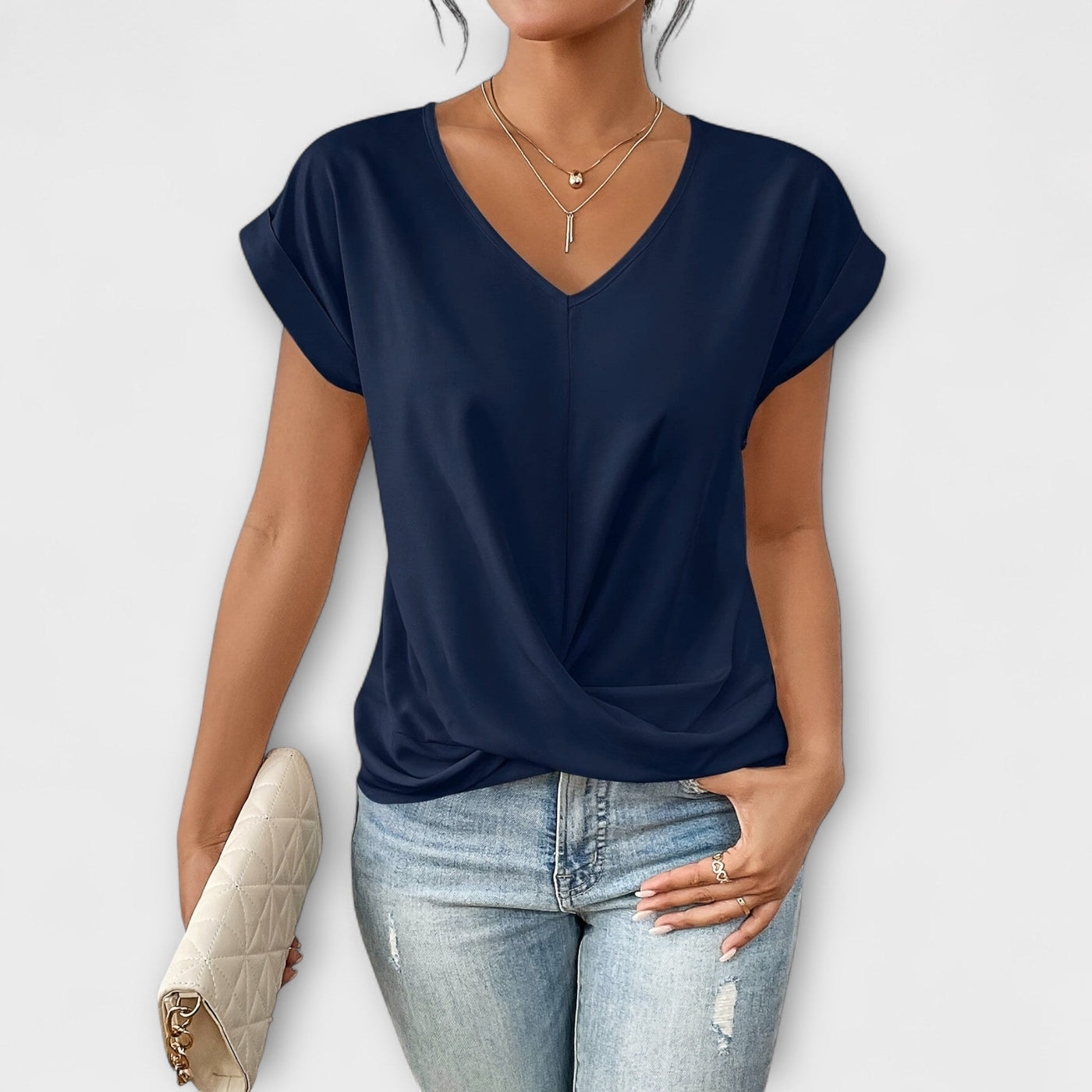 Eloise - Top con escote en V y detalle de botón