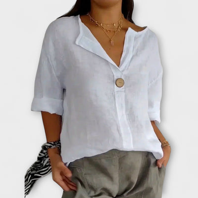 Nicole - Blusa elegante con escote en V