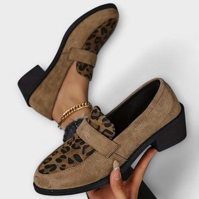 Karla - Zapatos femeninos elegantes con estampado de leopardo