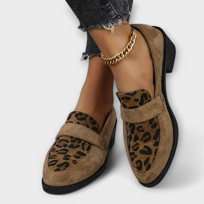 Karla - Zapatos femeninos elegantes con estampado de leopardo