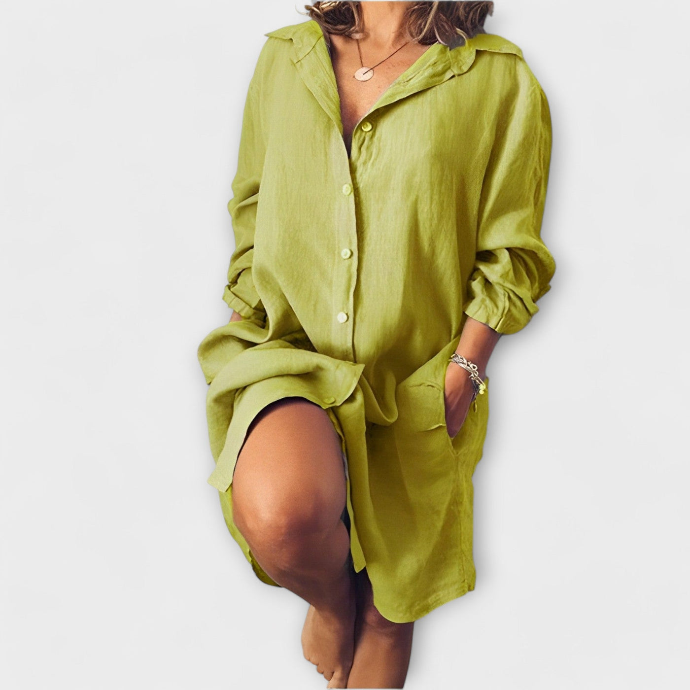 Blusa informal de lino para el día a día