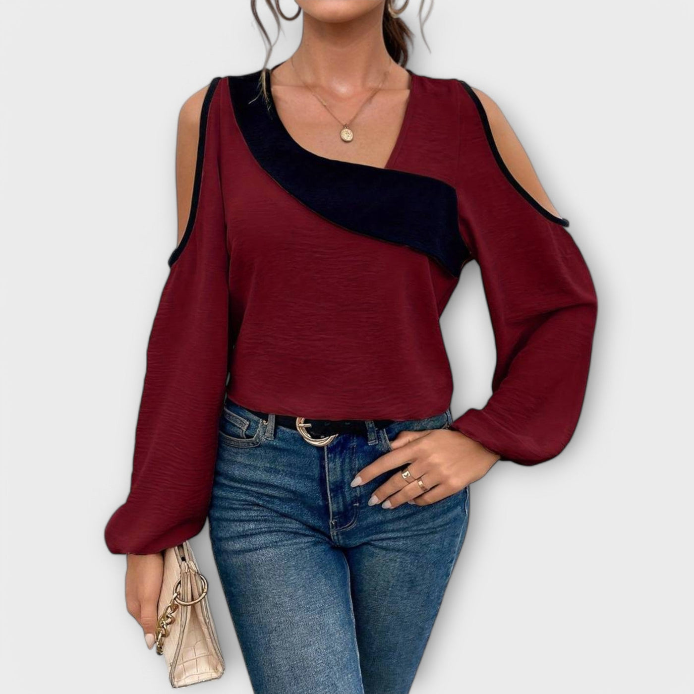 Scarlett - Blusa con escote cuadrado