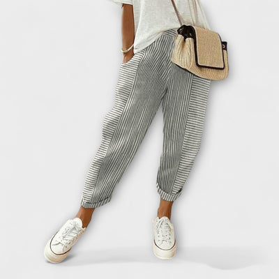 Sanne - Pantalones de rayas cómodos