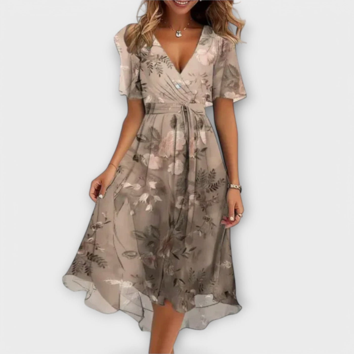 Annegret - Vestido de mujer con escote en V