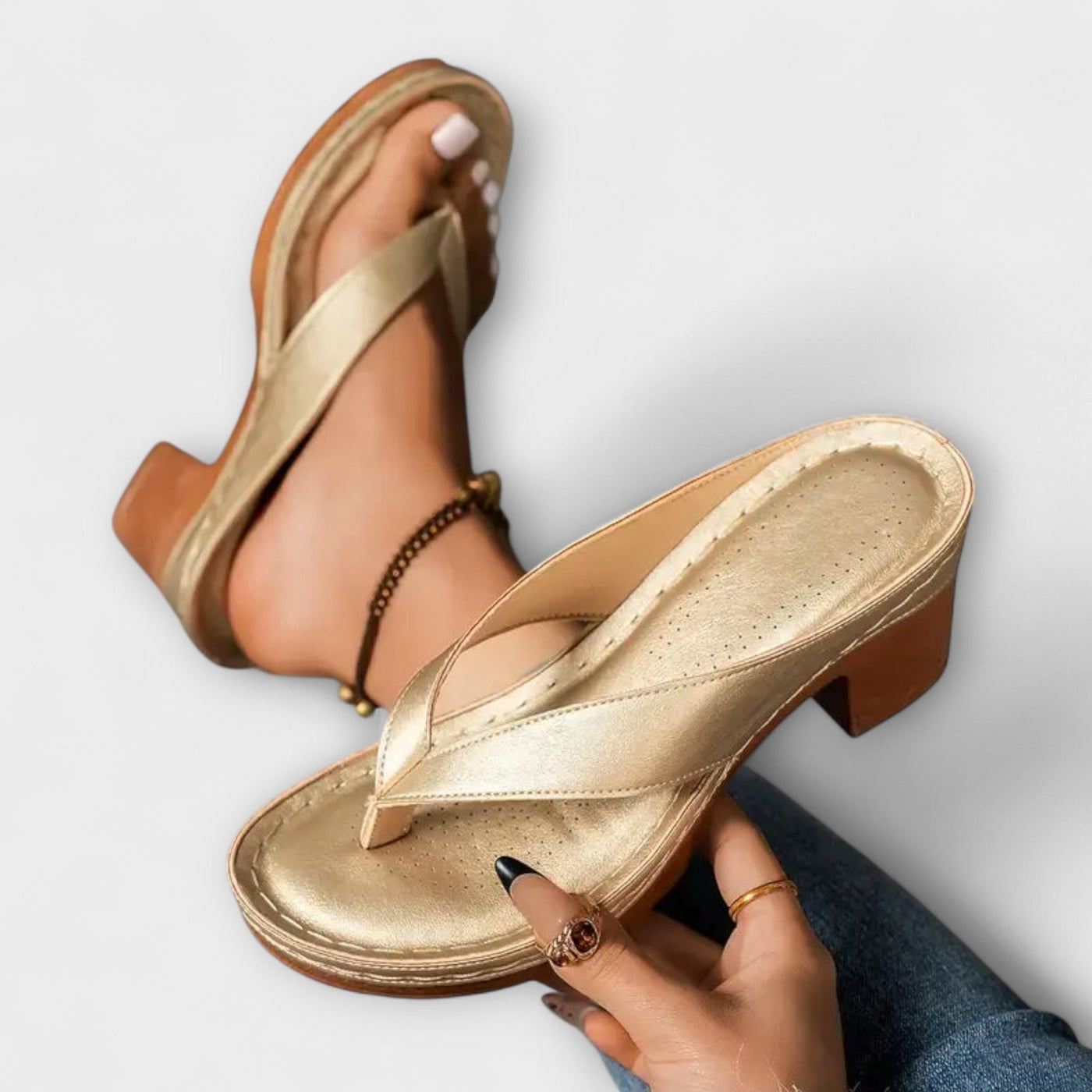 Emily - Zapatillas de tacón ortopédico