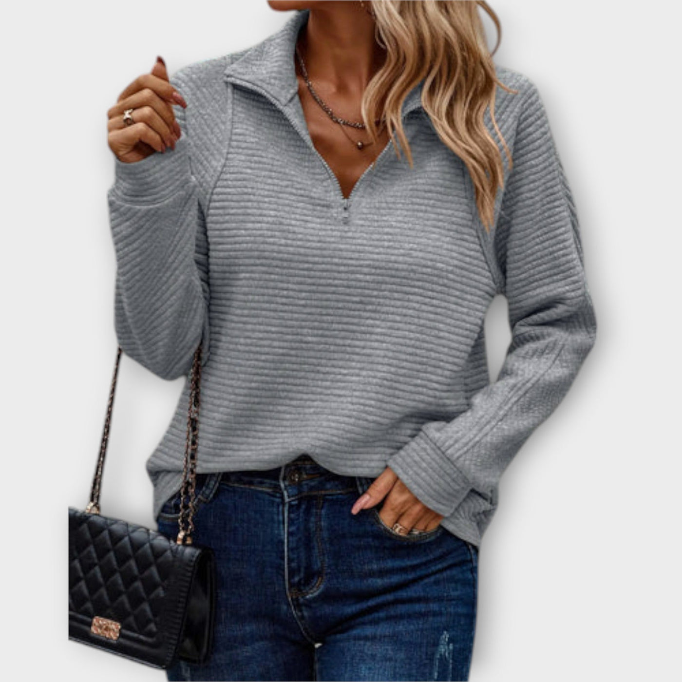 Vilja - Sudadera con medio cierre