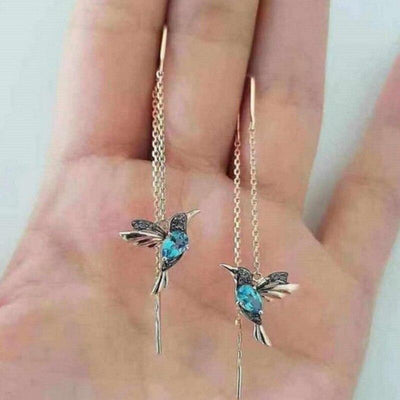 Aretes de quetzal con esmalte y circonita