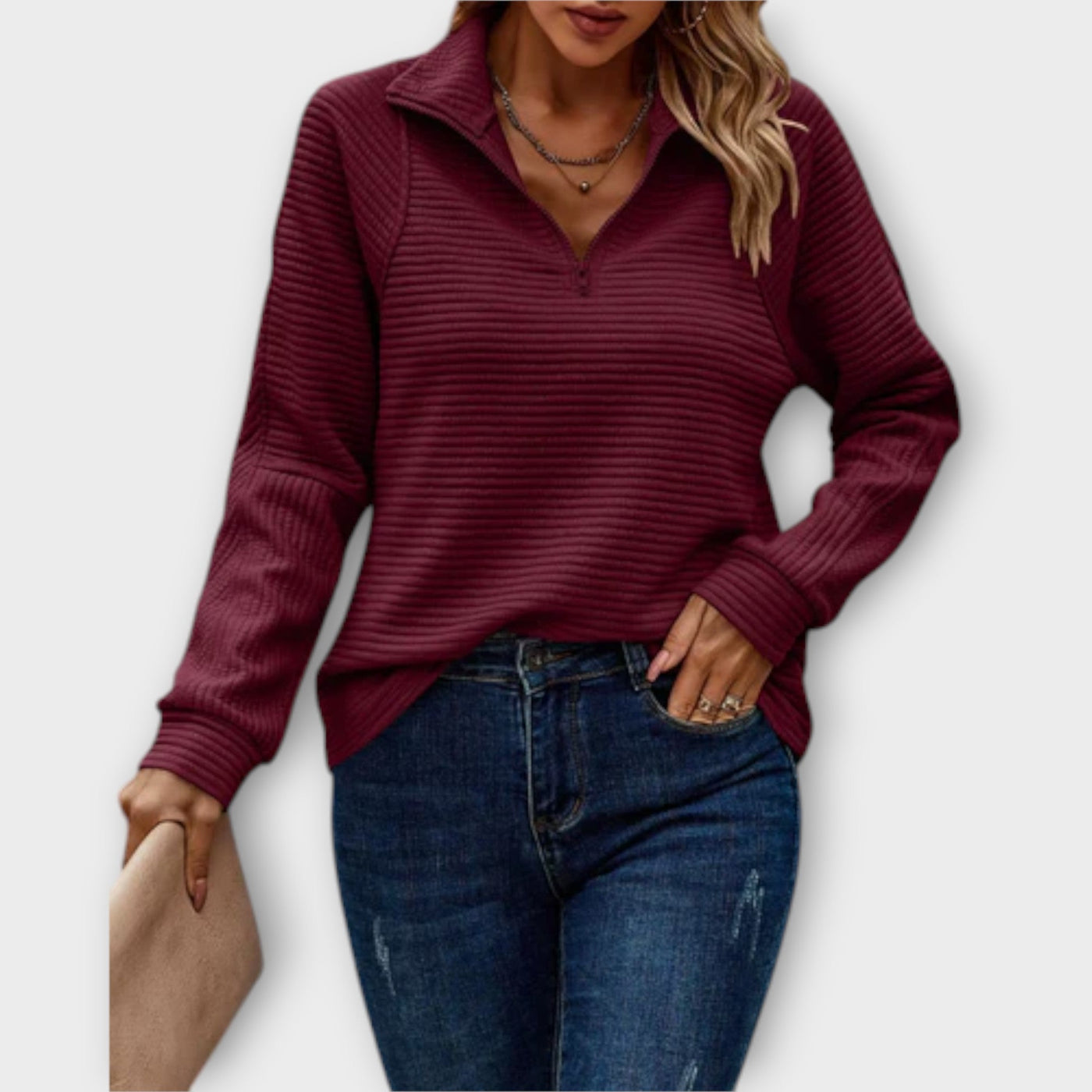 Vilja - Sudadera con medio cierre