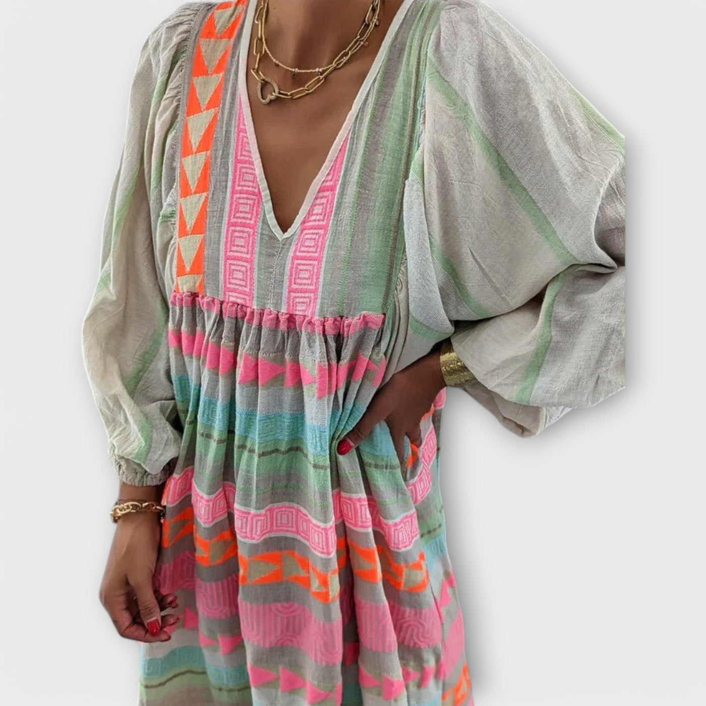 Vestido suelto vibrante Hermine