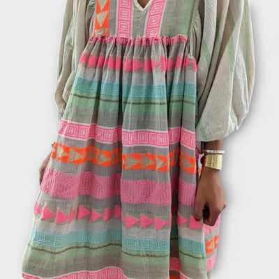 Vestido suelto vibrante Hermine