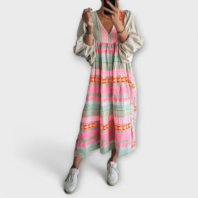 Vestido suelto vibrante Hermine
