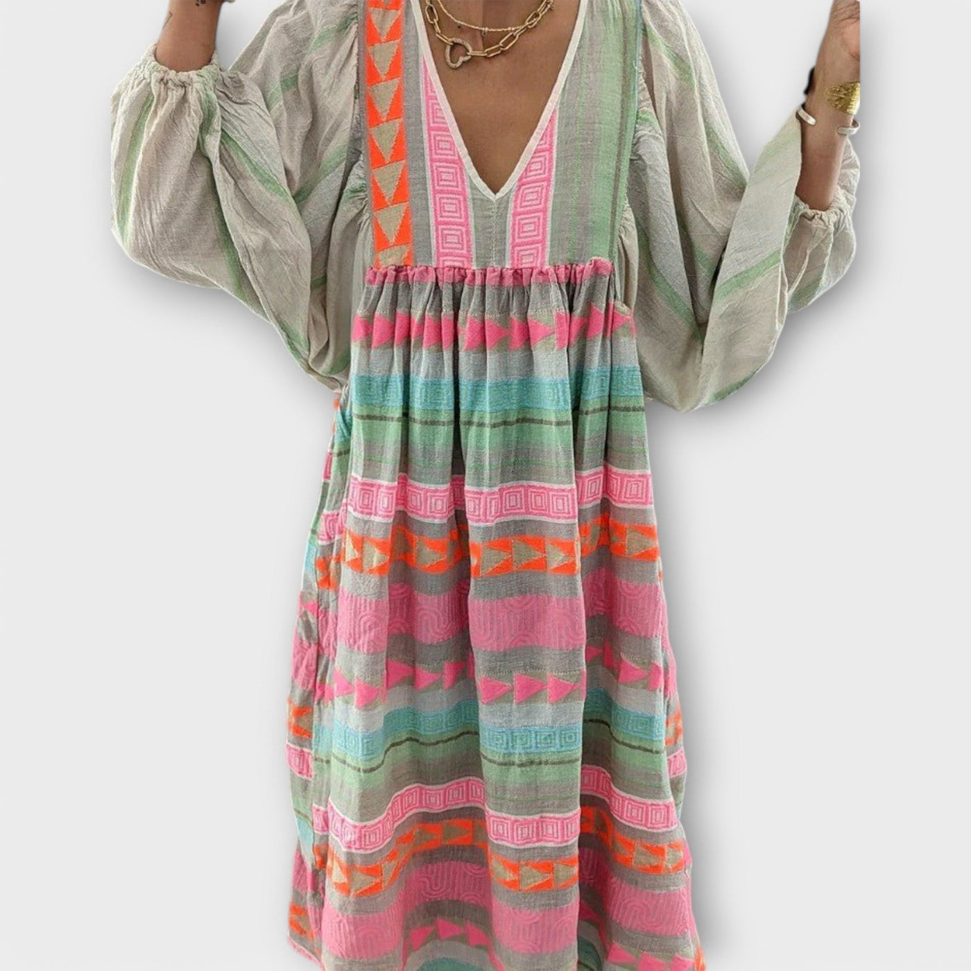 Vestido suelto vibrante Hermine