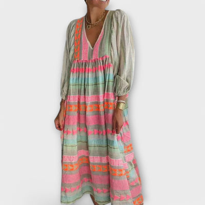 Vestido suelto vibrante Hermine