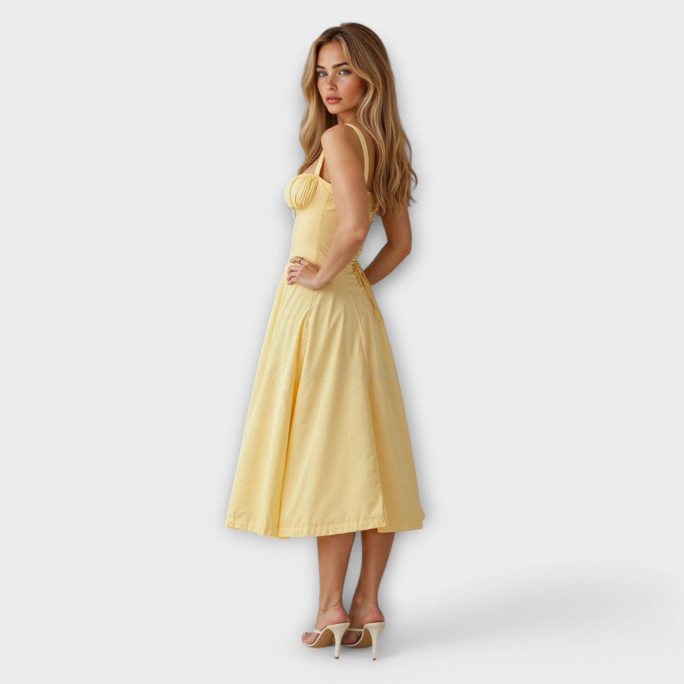 Kiana - Vestido midi cinturón