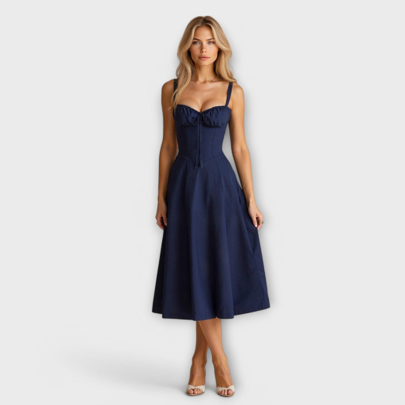 Kiana - Vestido midi cinturón