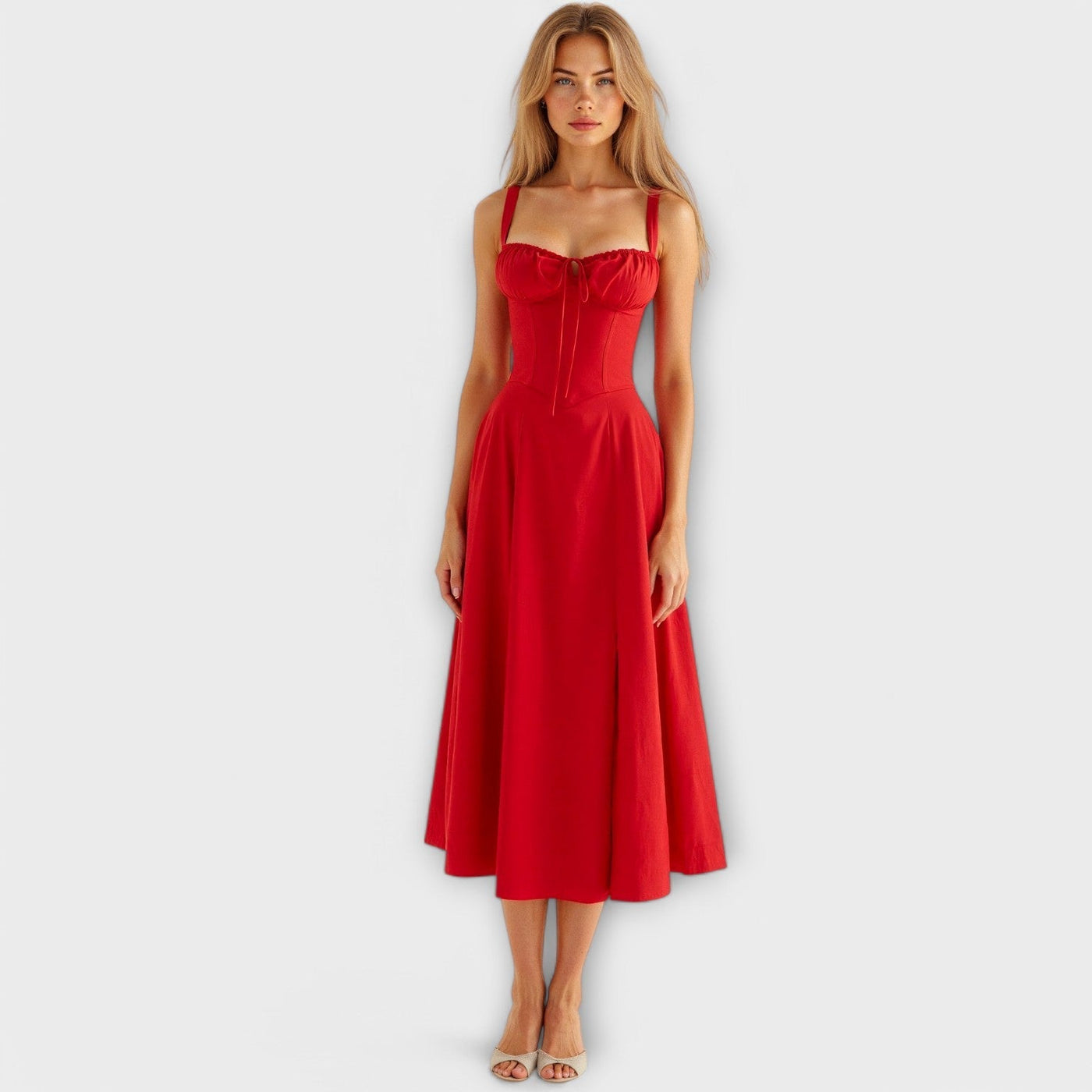 Kiana - Vestido midi cinturón