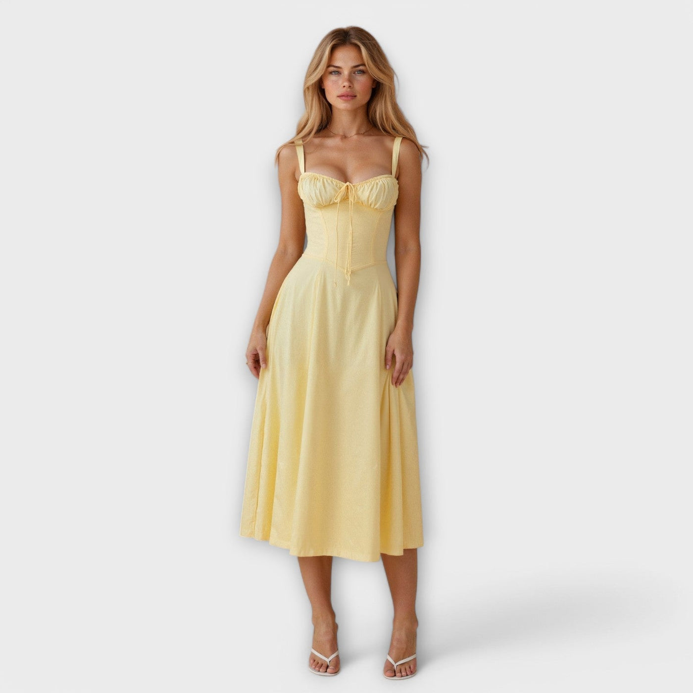 Kiana - Vestido midi cinturón