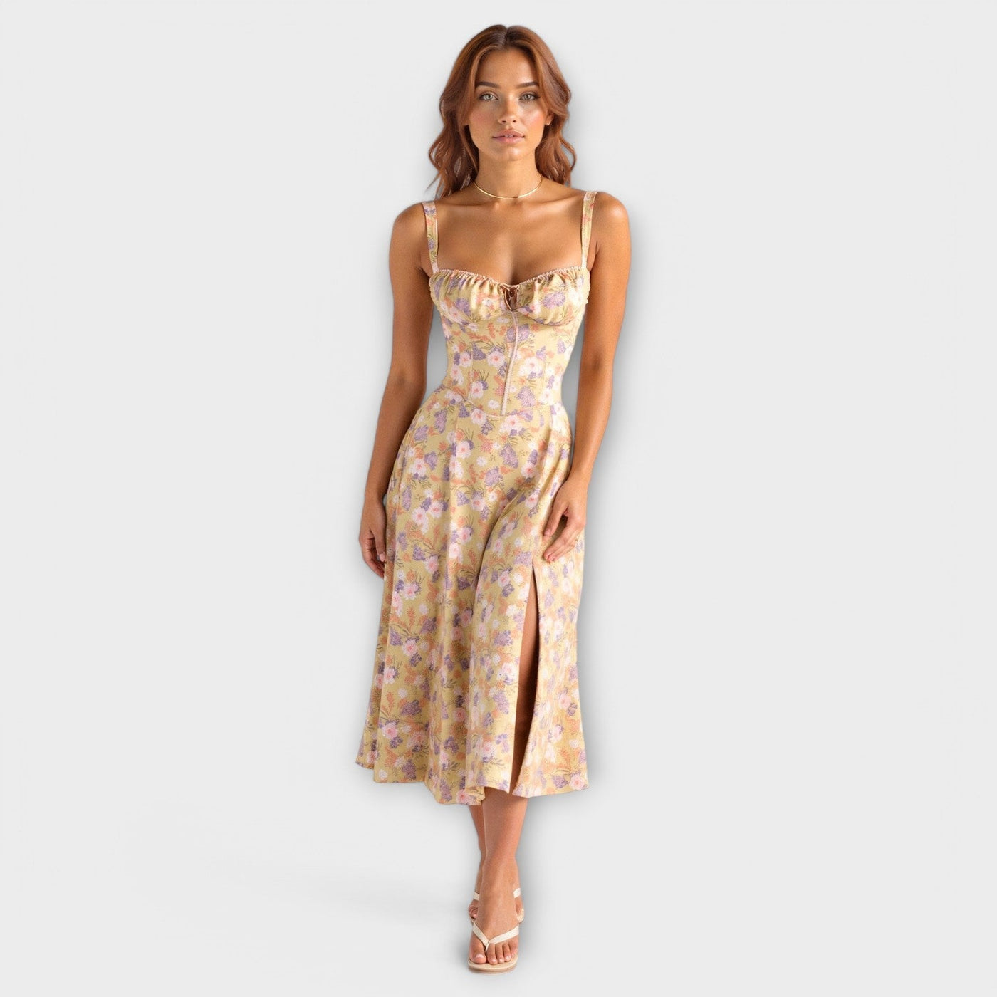 Kiana - Vestido midi cinturón