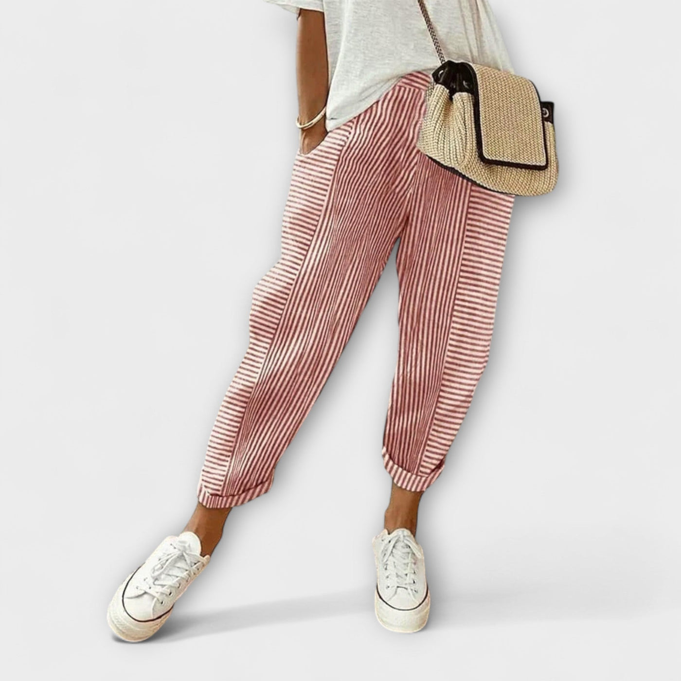 Sanne - Pantalones de rayas cómodos